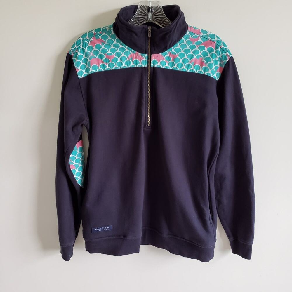 Simply Southern Wave Turtle Whale Pullover Sweatshirt - Picture 2 of 5
